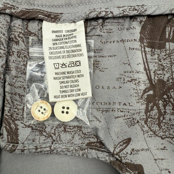 NWT Robert Graham Belgrade Men's Shorts Gray Classic Fit Stretch Chino Size 44* - Picture 6 of 11